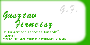 gusztav firneisz business card